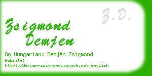 zsigmond demjen business card